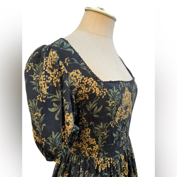 Agua Bendita Linen Pomelo Mini Dress Size Small - Picture 6 of 8